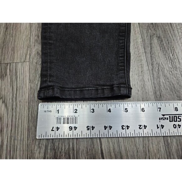 Decree Jeans Womens 13 Black Super Skinny Charcoal Wash Distressed Denim - Picture 13 of 13